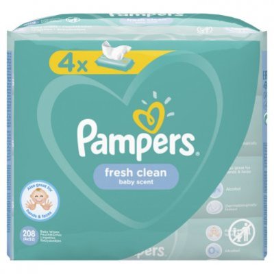 Pampers Baby wipes fresh clean 4-pack