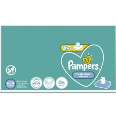 Pampers Baby Wipes Fresh Clean 12 stuks
