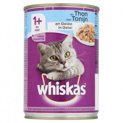 Whiskas Kattenvoer nat tonijn in gelei 1+ jaar