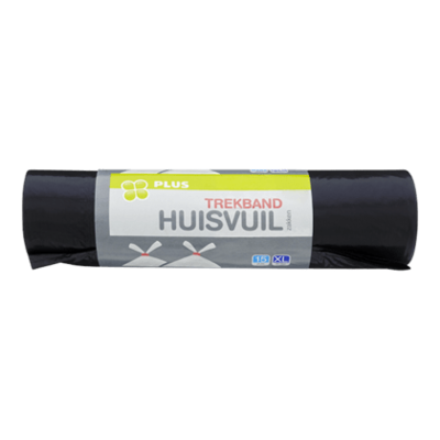 Huismerk Vuilniszak trekband 60 liter