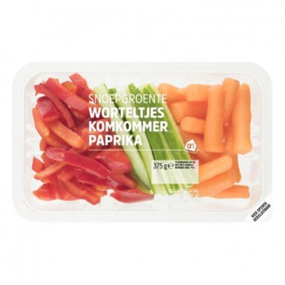 Huismerk Snoepgroente wortel komkommer paprika