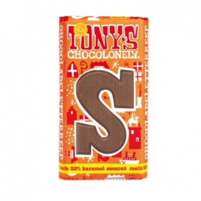 Tony's Chocolonely Melkchocolade reep karamel zeezout S