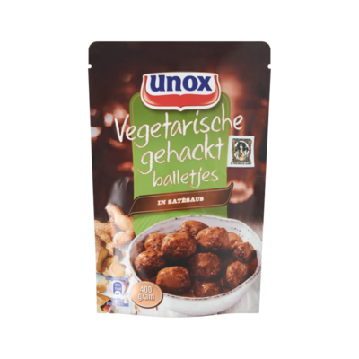 Unox Vegetarische Gehaktballetjes in Satésaus