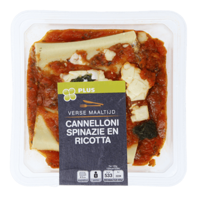 Huismerk Cannelloni spinazie en ricotta