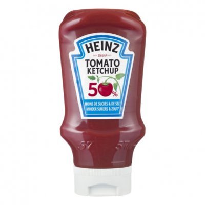 Heinz Tomato Ketchup 50% minder suiker & zout
