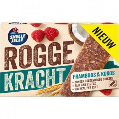Snelle Jelle Roggekracht framboos & kokos fruitreep