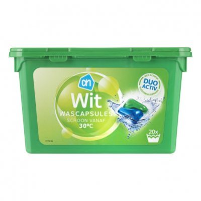Huismerk Wascapsules wit duo activ