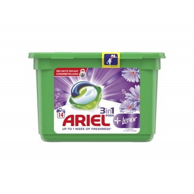 Ariel 3 in 1 pods+lenor