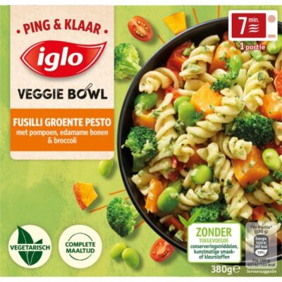 Iglo Ping&Klaar Veggie Bowl Fusilli Pesto
