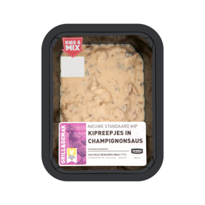 Huismerk Kipreepjes in Champignonsaus