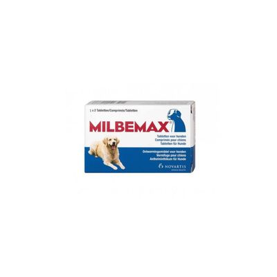 Milbemax Hond 10 Tot 75 Kg, 2 Tabletten