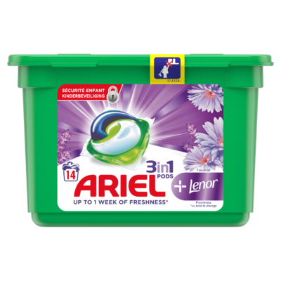 Ariel Allin1 Pods +Unstoppables Wasmiddelcapsules 14 Wasbeurten