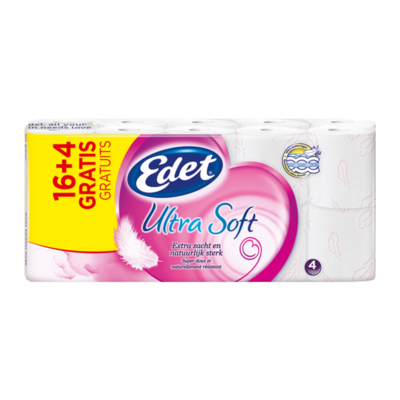 Edet Ultra Soft 4-Laags Toiletpapier Economy Pack 20 Rollen