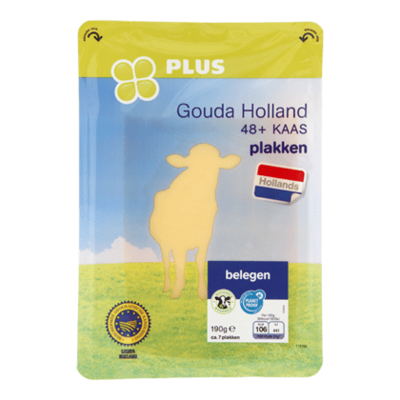 Huismerk Goudse belegen 48+ plakken