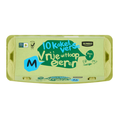 Huismerk 10 Kakelverse Vrije Uitloopeieren M