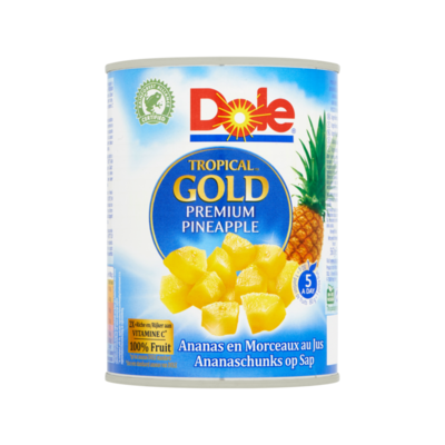 Dole Tropical Gold Ananaschunks op Sap