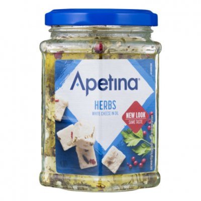 Apetina Witte kaasblokjes 45+ in olie