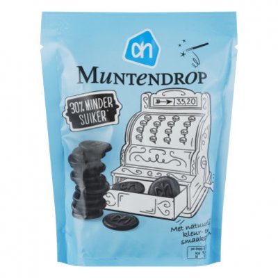Huismerk Muntendrop 30% minder suiker