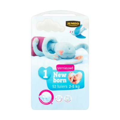 Huismerk Luiers 1 New Born 2-5 kg