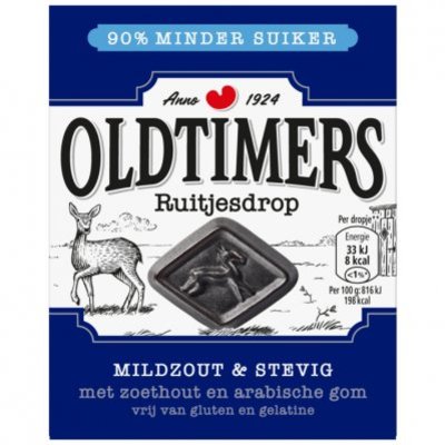 Oldtimers Ruitjesdrop 90% minder suiker