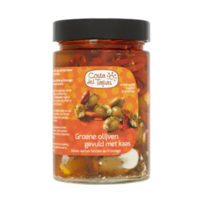 Costa del Tapas Groene Olijven Gevuld met Kaas