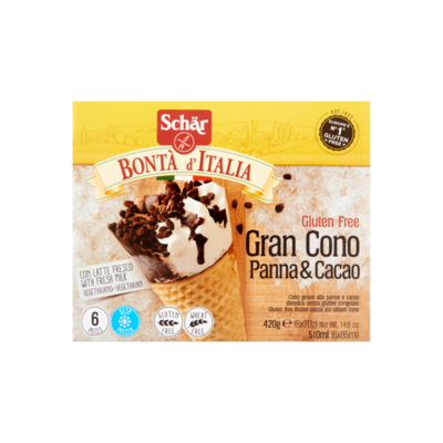 Schär Bontà d´ Italia Glutenvrije Gran Cono Panna & Cacao
