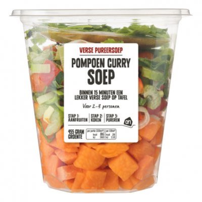 Huismerk Pureersoep pompoen curry