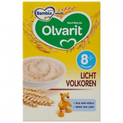 Olvarit Zonnige ontbijtpap licht volkoren 8 mnd
