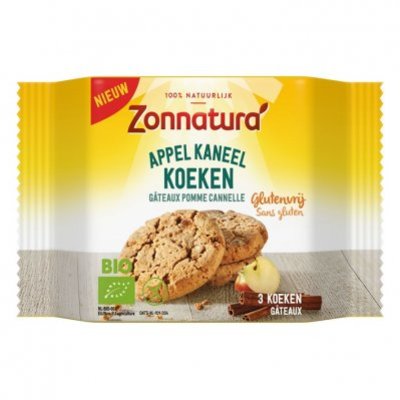Zonnatura Gluten vrij koekje appel - kaneel