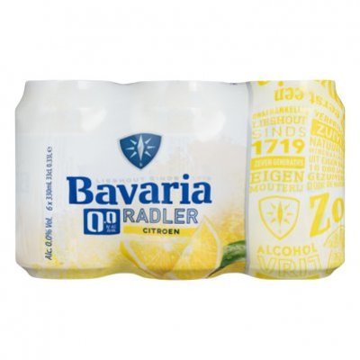 Bavaria 0.0% alcoholvrij radler citroen 6-pack