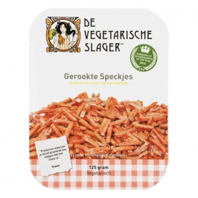 Vegetarische Slager Speckjes gerookt