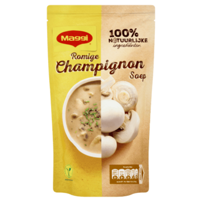 Maggi Soep in zak champignonsoep