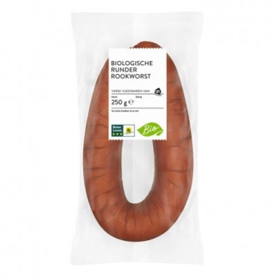 Huismerk Biologisch Bio rookworst rund