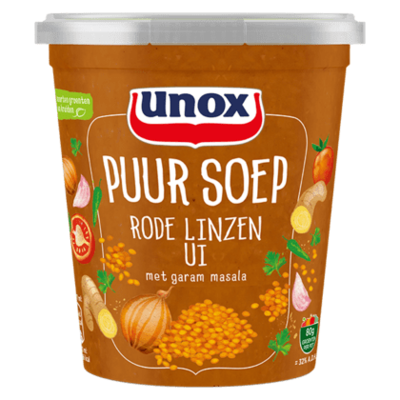 Unox Puur soep rode linzen