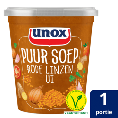 Unox Puur soep rode linzen