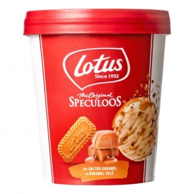 Lotus Speculoos ijs pint salted caramel