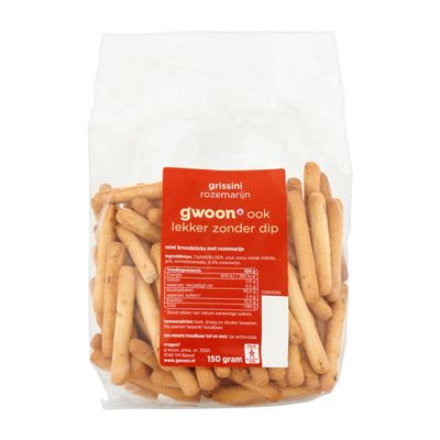 G'woon Mini Grissini Rozemarijn