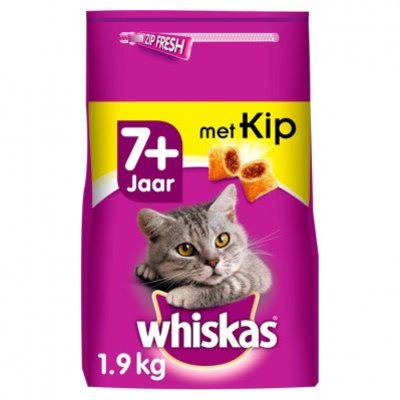 Whiskas Kattenvoer droog kip senior 7+ jaar
